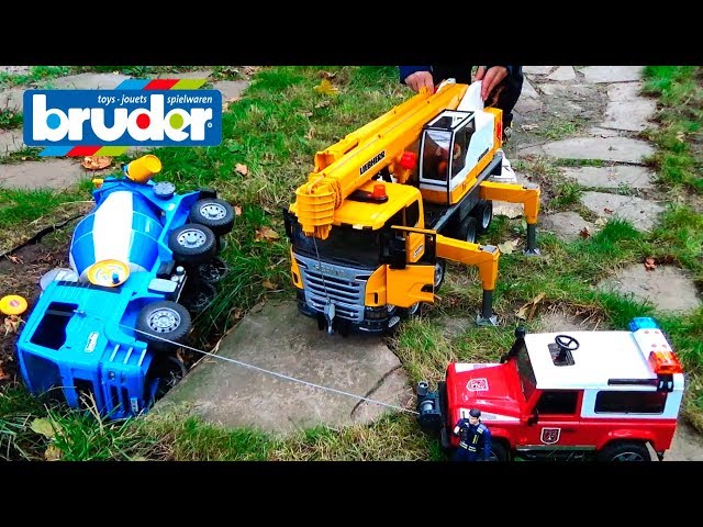 Cartoons about cars Toy Construction Trucks for Children Crash Bruder Toys