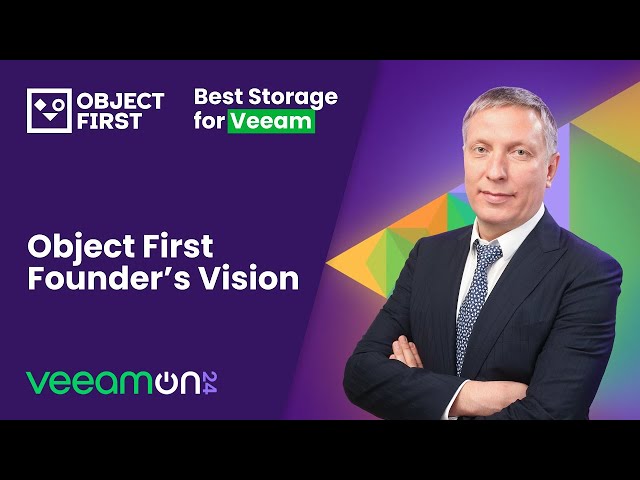 Object First Founder’s Vision - LIVE from VeeamON 2024