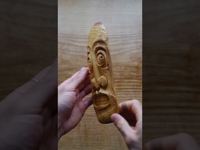 Oiling a wooden mask  🗿 #asmrcommunity #woodenart #woodcarving
