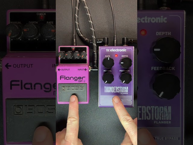 Flanger comparison BOSS BF-2 vs TC Electronic Thunderstorm. Arpeggiated solo guitar. #guitar
