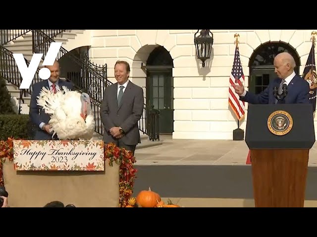 Biden pardons turkeys, reflects on Thanksgiving