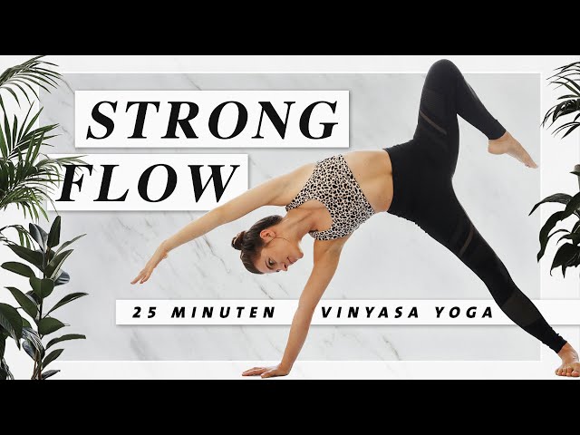Kraftvoller Yoga Vinyasa Flow | dynamisch und geschmeidig fließen | 25 Min. Yoga Workout Mittelstufe