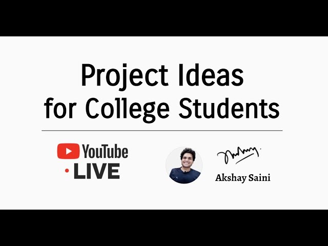 Unique Project Ideas for College Students  🚀