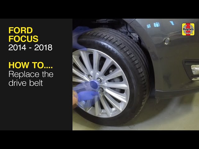 How to replace the drive belt on the Ford Focus 2014 to 2018