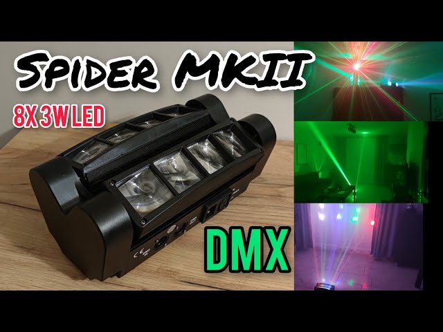 Spider MKII U`King ZQ-B20 60W 8x3W LED RGBW Spider MK2