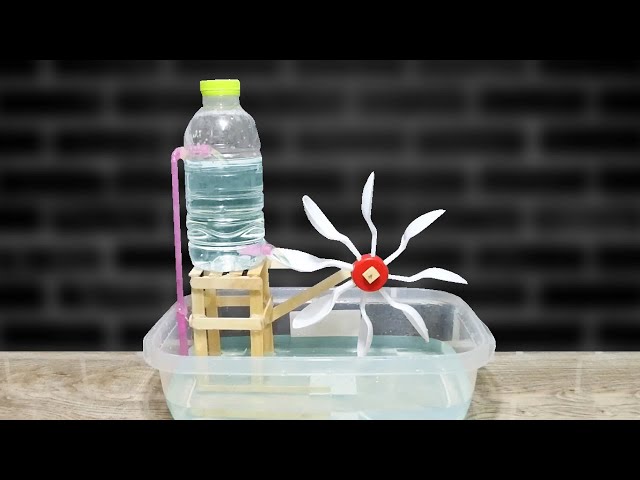 DIY กังหันน้ำ ไม่ใช้ไฟฟ้า | How to Make Waterwheel