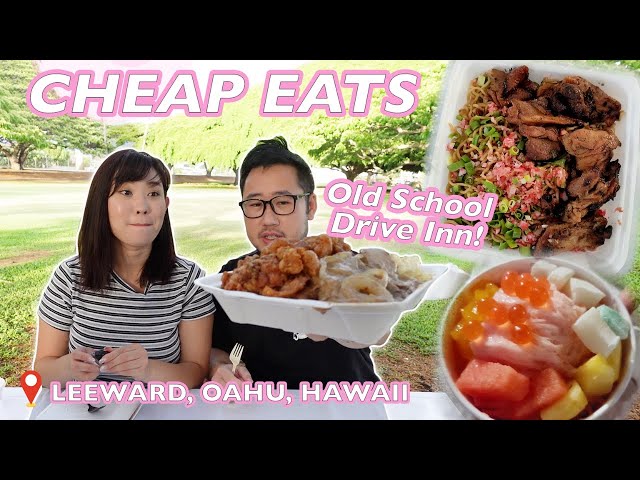 ULTIMATE CHEAP EATS! [Leeward, Oahu, Hawaii] || Old School Drive Inn, Snow Ice