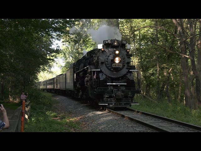 Berkshire Locomotive in the Cuyahoga Valley CVSR welcomes NKP 765 steam in the valley pacing scenes