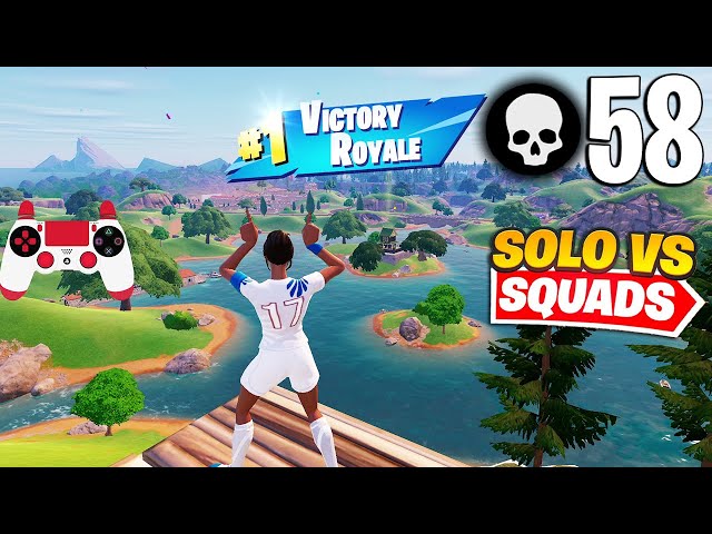 58 Elimination Solo Vs Squads Gameplay Wins (Fortnite Chapter 5 Season 2 PS4 Controller)