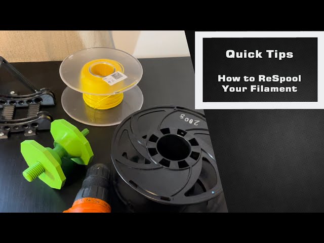 Quick Tips - Re Spool Your Filament (2023 Filament Spool transfer)