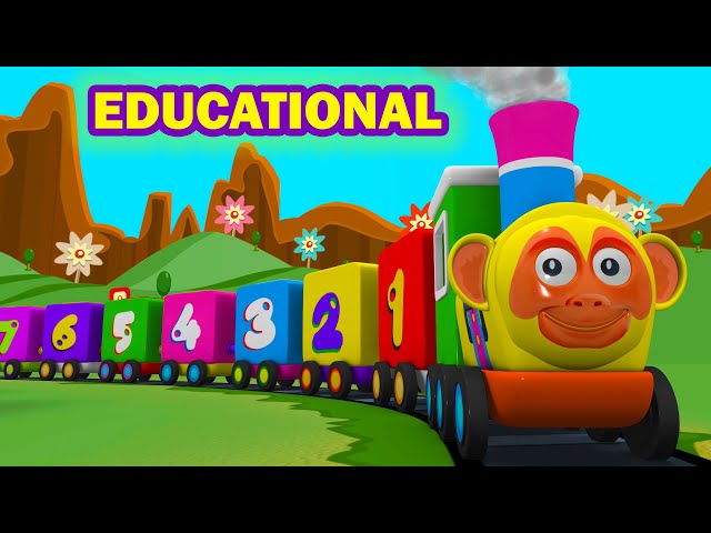 SMART LEARNING: Toy Factory Cartoon Number Train | Alphabet Learning Cartoon Train Videos for Kids