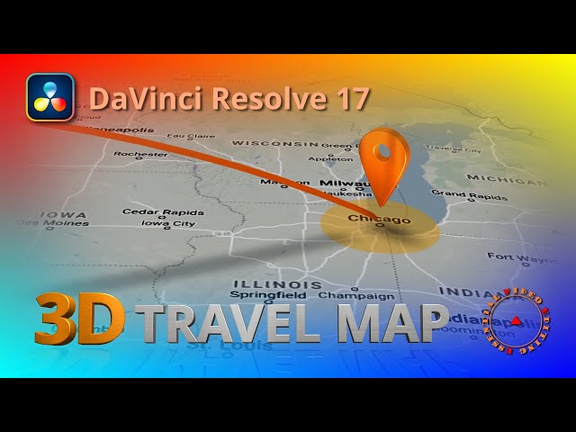 Create 3D Travel Map Animation using Fusion Tools in DaVinci Resolve 17