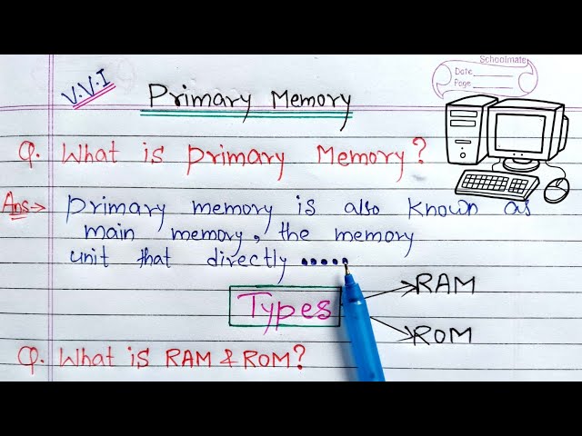 What is Primary Memory? full Explanation | main memory क्या है?