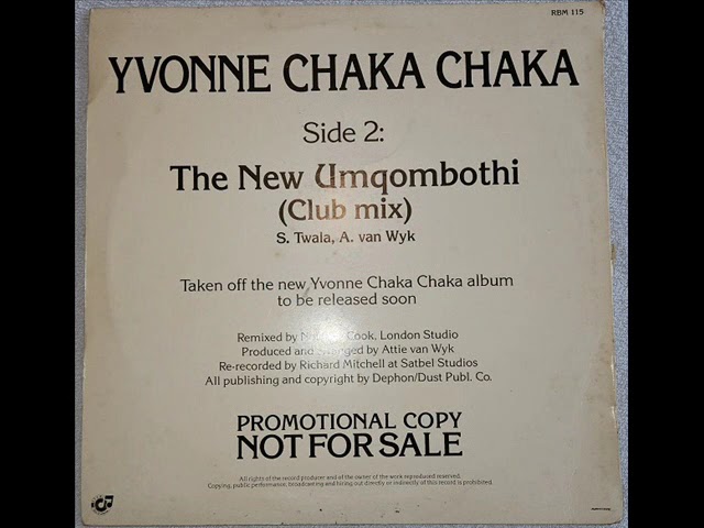 Yvonne Chaka Chaka - The New Umqombothi 12" Mix