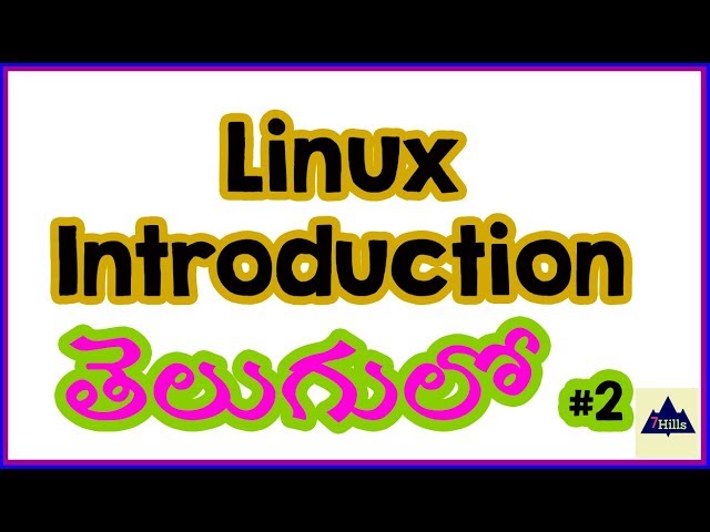 Linux introduction In telugu