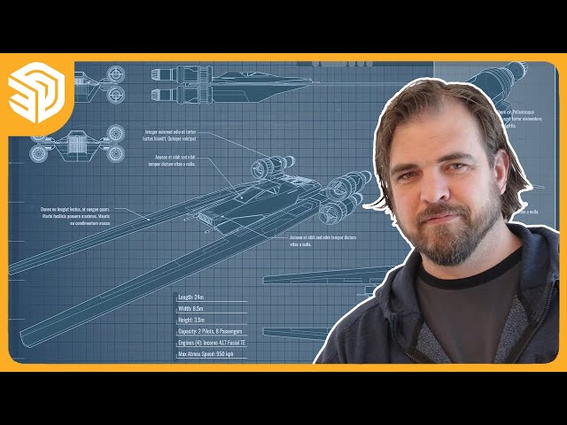 3D modeling a Star Wars U-Wing in SketchUp