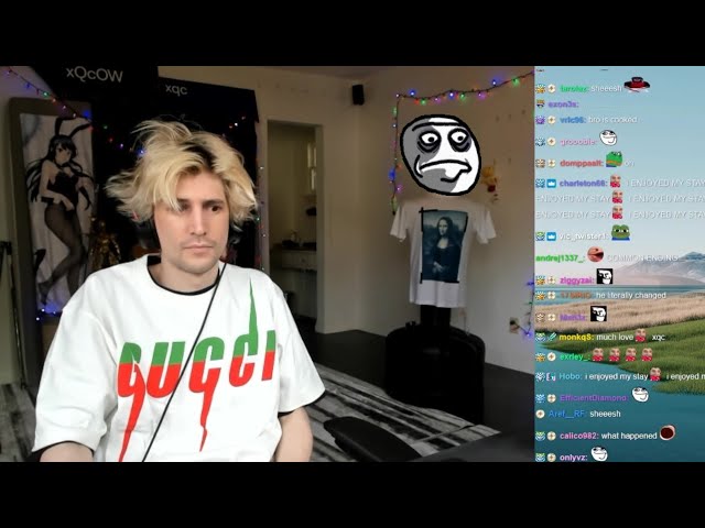 xQc actually becomes aware before ending stream