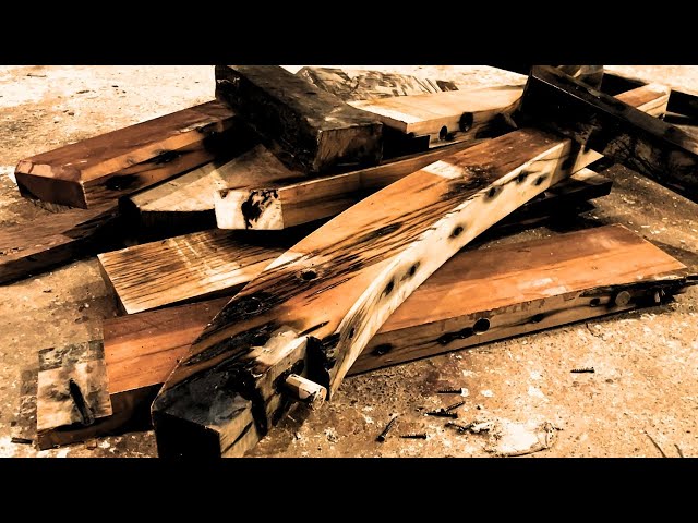 DIY Masterpiece: Turning Torn Sea Logs into a Wonderful Round Table - Amazed By The Woodworking tool