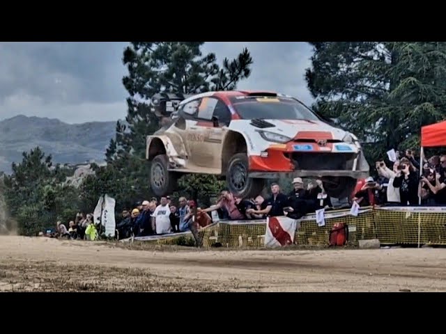 WRC Rally Italia Sardegna 2023 The Terranova jump ss6, iconic of this rally, WRC airlines