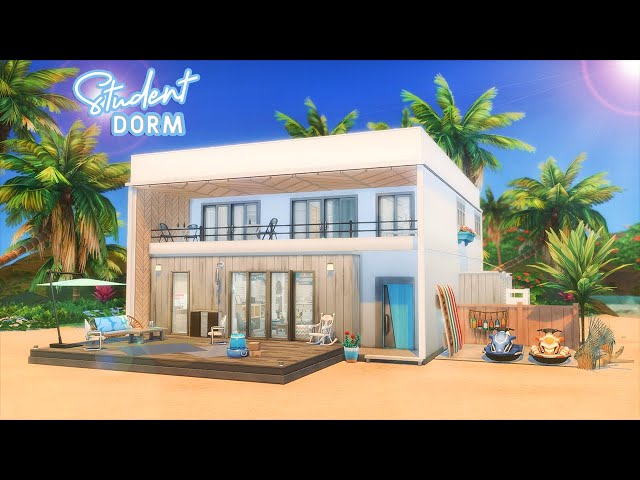 🤸‍♂️🌊Student BEACH Dorm | NoCC | The Sims 4 | Stop Motion Build