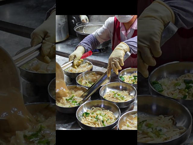 best handmade noodles, sold 1000 bowls per day - Korean street food #shorts