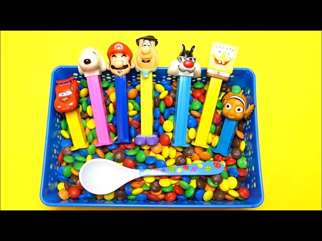 M&M's Hide & Seek Surprise Toys Fun for Kids - PEZ,  Angry Birds, Pink Pig