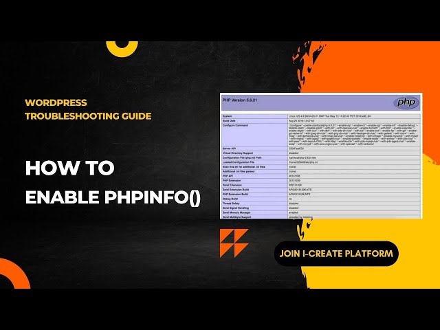 WordPress Troubleshooting Guide: How to Enable PHPINFO to check PHP Parameters | Check Hosting PHP