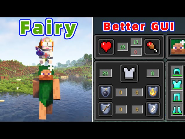 6 Amazing Minecraft Mods ！ (Fairy Group and Better GUI)