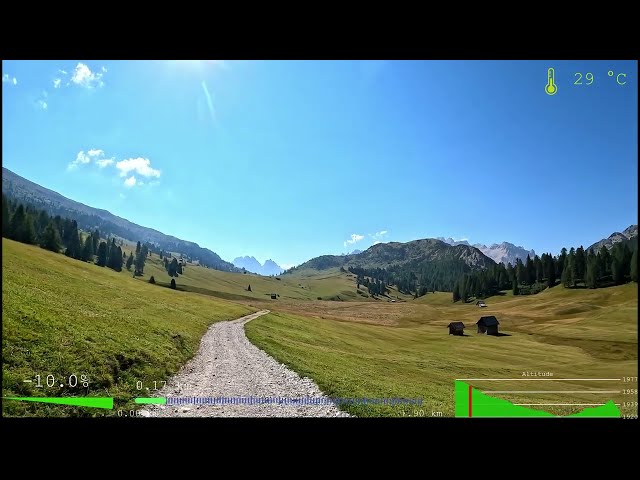 Beginner Virtual Treadmill exercise Italy Plätzwiese Dolomites Walk Telemetry Video