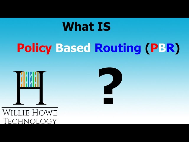What is Policy Based Routing - PBR?  It's not beer in this case.