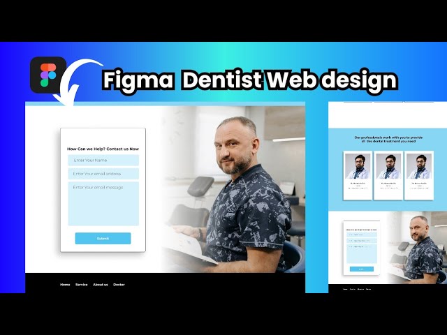 Dentist Web Design  Contact form section Using Figma Part 06 Tutorial