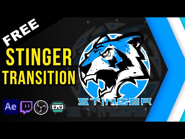 FREE Stinger Transition Template with YOUR LOGO (After effects + webm download)
