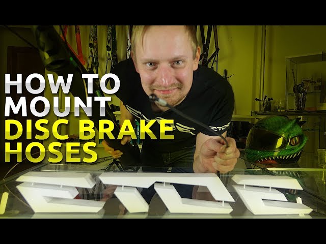 how to mount disc brake hoses on carbon bike frames