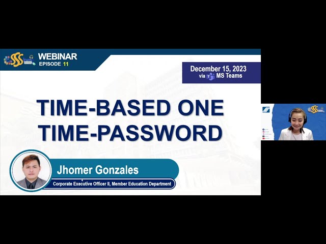 #eSSSkwela Webinar S02E11 | Time-Based One-Time Password