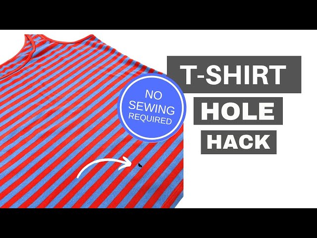 How To Mend a Hole in a T-Shirt // No Sewing Required