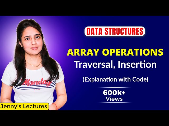1.2 Array Operations - Traversal, Insertion | Explanation with C Program | DSA Course