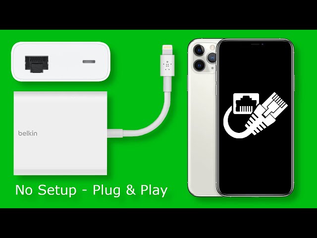 You can plug in your iPhone for Internet (Ethernet Connection, No Cellular, WiFi, or Bluetooth)