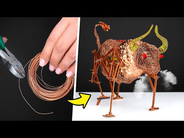 DIY Powerful Moving Bull From Copper Wire