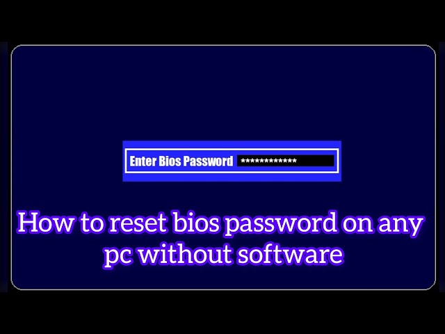 How to reset bios password on any pc without software !! Pc main bios password reset kaise Karen !!