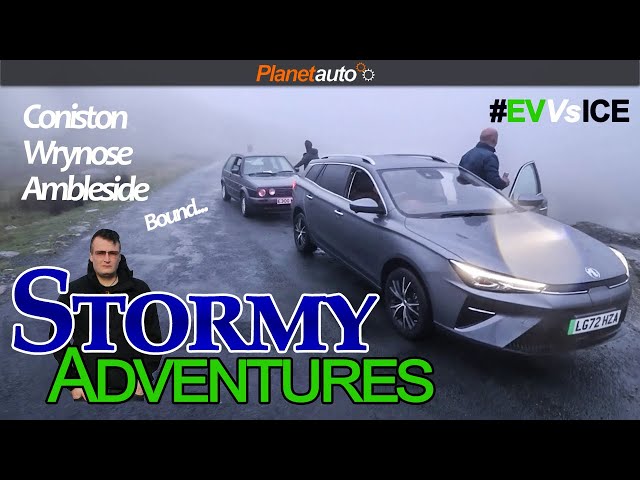 Stormy Lake District Wrynose Road Trip | MG5 Electric Estate and Mk2 Golf Petrol Hot Hatch