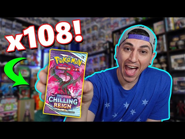 Opening 108 Packs of Chilling Reign Pokemon Cards!