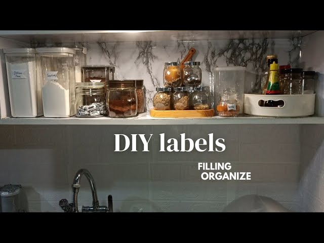 DIY Labels | Filling the containers | Small cabinet + Organize with me | Haus_wife