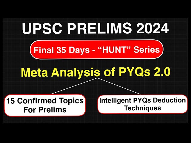Final 30 Days for Prelims - Most *Rewarding* Series to Clear UPSC Prelims