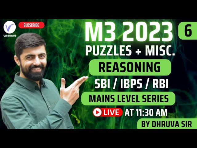 M3 2023 Session - 06 || Free Mains Practice Course || By Dhruva Sir || IBPS/SBI/PO/Clerk 2023