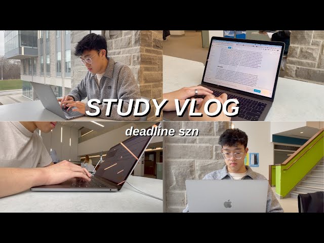 STUDY VLOG | working on my FINAL ASSIGNMENT for 8 HOURS *productive day on a college campus*