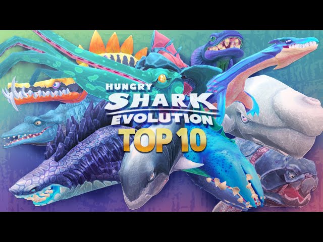 TOP 10 STRONGEST SHARKS in HUNGRY SHARK EVOLUTION [Round 1] Kraken Update