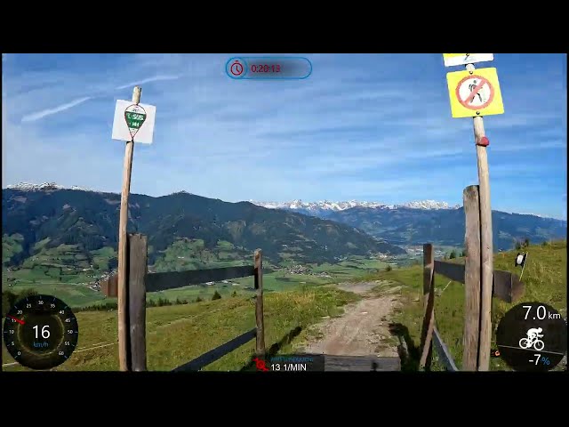 30 minute MTB Indoor Cycling Workout Kaprun Austria Alps Garmin Ultra HD Video