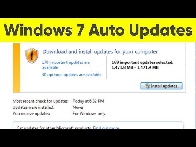 How to Repair Automatic Updates for Windows 7 (Still works in 2024)