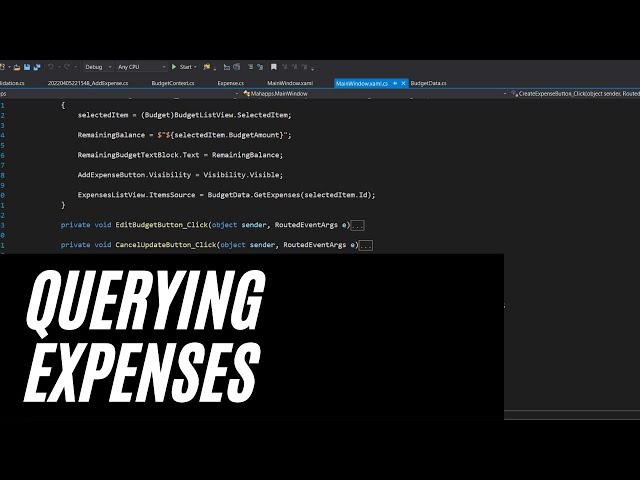 Querying Related Expenses from the SQLite Database -  Modern WPF Desktop App Part 17