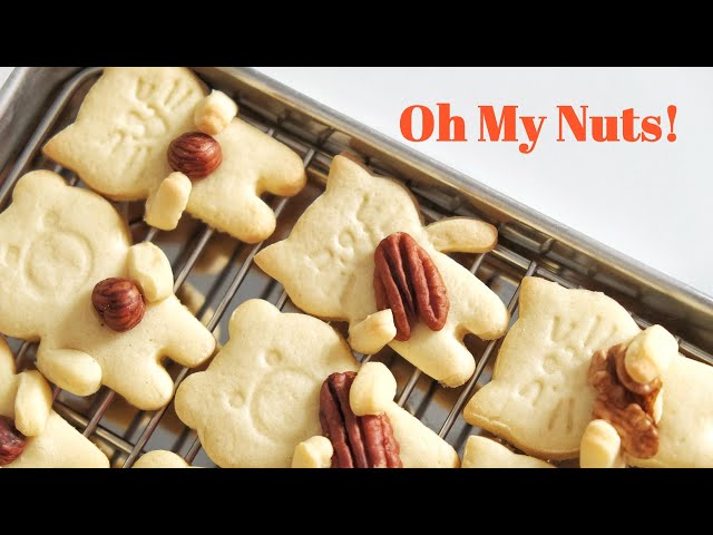 🐻🥛 Butter Cookies and milk "Oh My Nuts!" | Recipe adaysophie